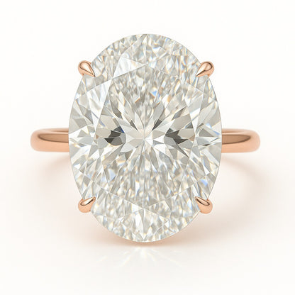 5 Carat Oval Lab-Grown Diamond Solitaire Engagement Ring
