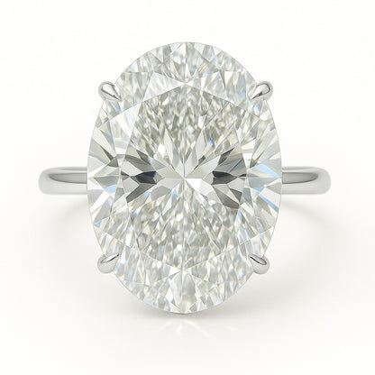 5 Carat Oval Lab-Grown Diamond Solitaire Engagement Ring