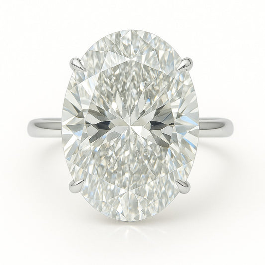 5 Carat Oval Lab-Grown Diamond Solitaire Engagement Ring