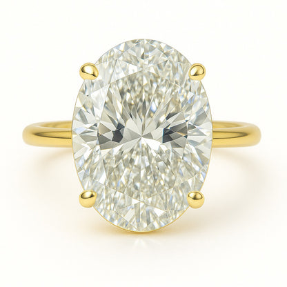 5 Carat Oval Lab-Grown Diamond Solitaire Engagement Ring