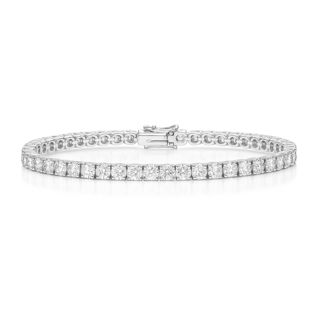 5 Carat Lab-Grown Diamond Tennis Bracelet – White Gold