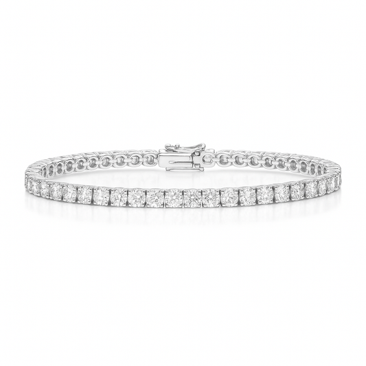 5 Carat Lab-Grown Diamond Tennis Bracelet – White Gold