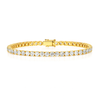 5ct Lab-Grown Diamond Tennis Bracelet – Yellow Gold