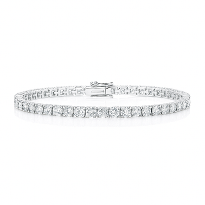 6ct Lab-Grown Diamond Tennis Bracelet — 18K White Gold