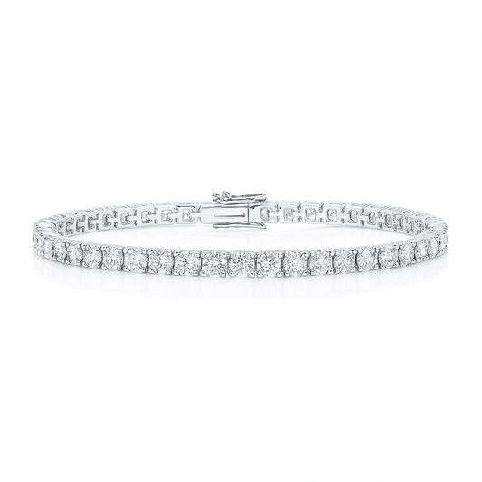 6ct Lab-Grown Diamond Tennis Bracelet — 18K White Gold