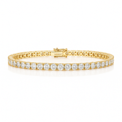 6ct Lab-Grown Diamond Tennis Bracelet – 18k Yellow Gold