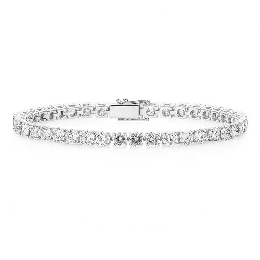 7ct Lab-Grown Diamond Tennis Bracelet in 18K White Gold
