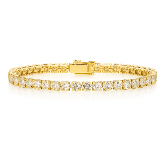 7ct Lab-Grown Diamond Tennis Bracelet in 18K Yellow Gold