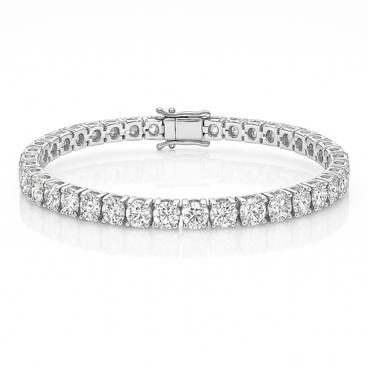 8ct Lab-Grown Diamond Tennis Bracelet in 18K White Gold