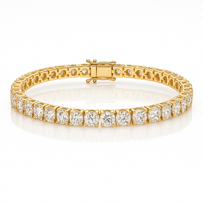8ct Lab-Grown Diamond Tennis Bracelet — Yellow Gold