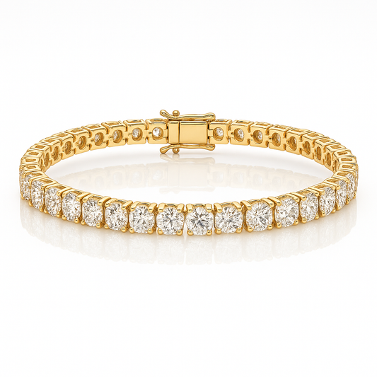 8ct Lab-Grown Diamond Tennis Bracelet — Yellow Gold