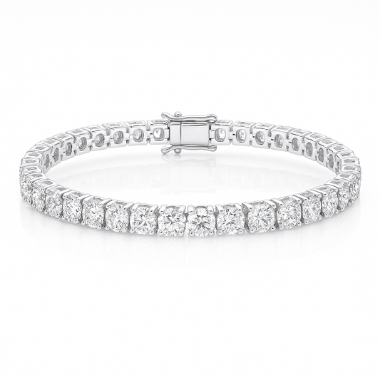 9ct Lab-Grown Diamond Tennis Bracelet — White Gold