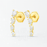 1.00ct Angel Tear Drop Diamond Earrings - 18k Yellow Gold