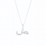 0.04ct - Arabic Letter Pendant in 18k White Gold – ص