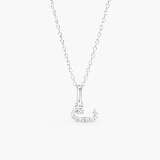 0.08ct - Arabic Letter Pendant  18k White Gold – ت