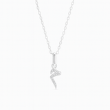 0.03ct - Arabic Letter Pendant 18k White Gold – م
