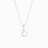 0.04ct - Arabic Letter Pendant in White Gold – ن