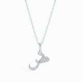 0.06ct - Arabic Letter Pendant 18k White Gold – ض