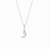 0.05ct - Arabic Letter Pendant 18k White Gold – ه