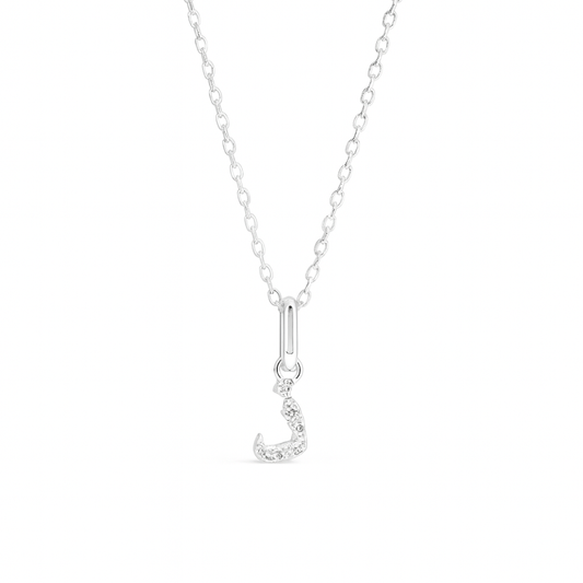 0.07ct - Arabic Letter Pendant 18k White Gold – ذ