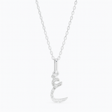 0.07ct - Arabic Letter Pendant  18k White Gold – غ