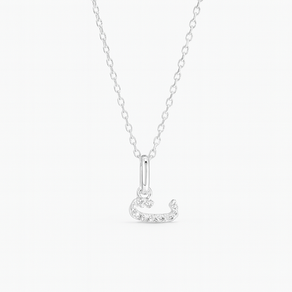 0.08ct - Arabic Letter Pendant  18k White Gold – ت