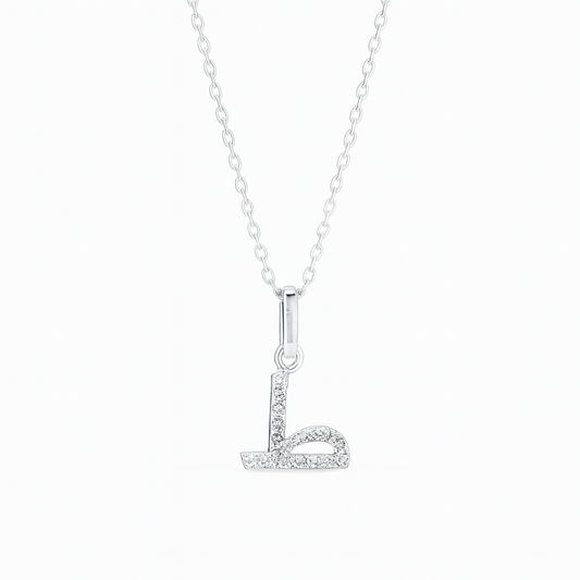 0.07ct - Arabic Letter Pendant  18k White Gold – ط