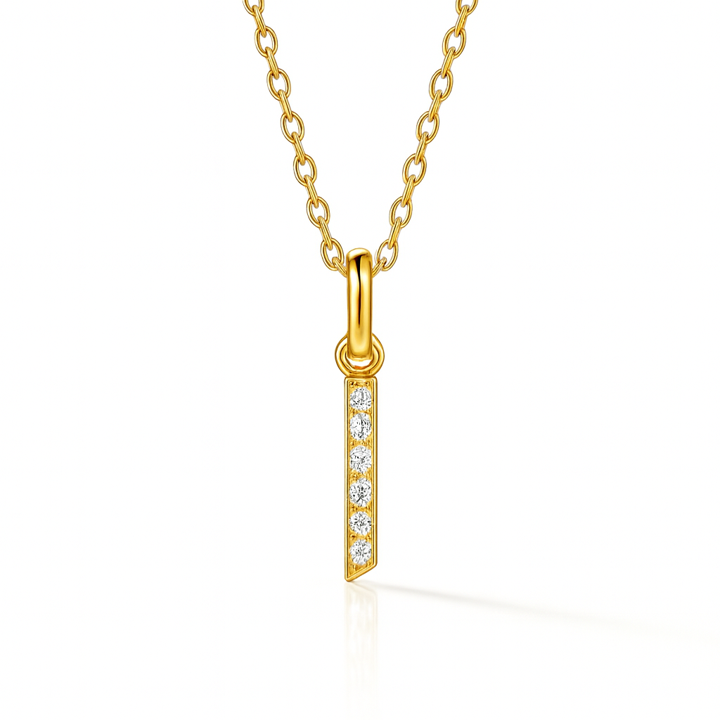 0.07ct - Arabic Letter Pendant in 18k Yellow Gold – ا
