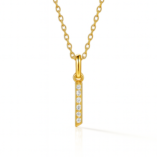 0.07ct - Arabic Letter Pendant in 18k Yellow Gold – ا