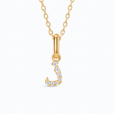 0.07ct - Arabic Letter Pendant in 18k Yellow Gold – ذ
