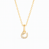 0.04ct - Arabic Letter Pendant 18k Yellow Gold – ن