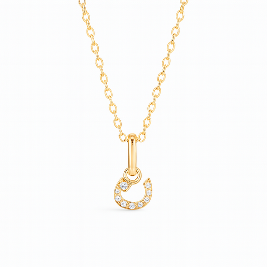 0.04ct - Arabic Letter Pendant 18k Yellow Gold – ن