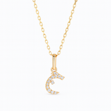 0.05ct - Arabic Letter Pendant - 18k Yellow Gold – ج