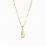 0.05ct - Arabic Letter Pendant 18k Yellow Gold – و