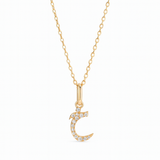 0.3ct - Arabic Letter Pendant 18k Yellow Gold – خ