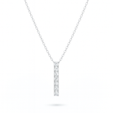 0.23ct - Diamond Bar Pendant – 18k White Gold