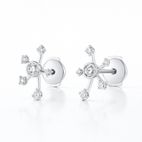0.5cts Diamond Galaxy Earrings 18k White Gold