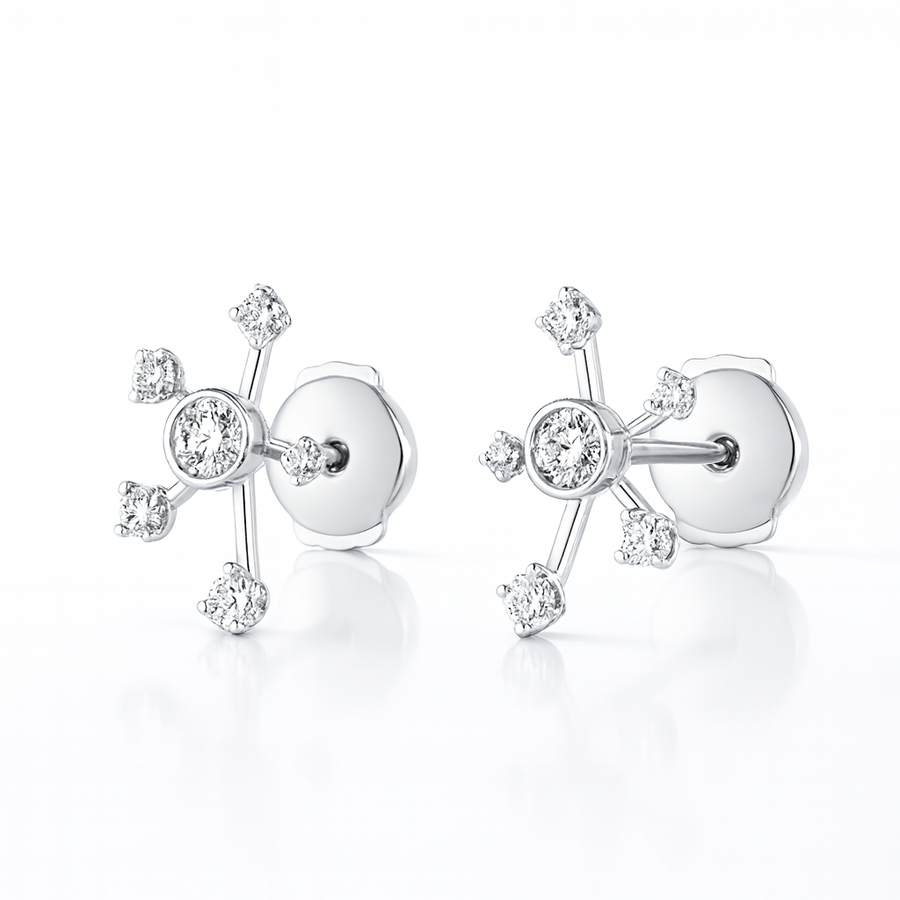 Diamond earrings in white gold