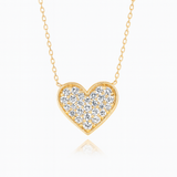 0.42ct - Diamond Heart Pendant in 18k Rose Gold