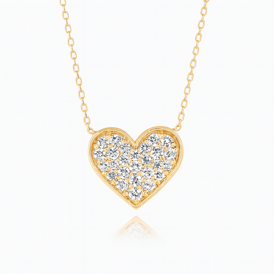 0.42ct - Diamond Heart Pendant in 18k Rose Gold