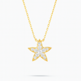 0.32ct - Diamond Star Pendant – 18k Yellow Gold