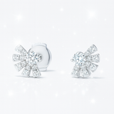 0.65cts Diamond Sunrise Earrings - 18K White Gold