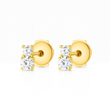 0.75 Carats Duo Diamond Earrings –  18k Yellow Gold