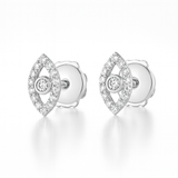 0.25cts Evil Eye Diamond Earrings White Gold   - 18k White gold
