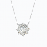 0.25ct - Flower Petal Diamond Pendant – White Gold