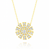 1ct - Full Sunrise Diamond Pendant – 18k Yellow Gold
