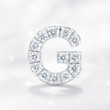 0.13cts "G" Letter Stud Earring White Gold