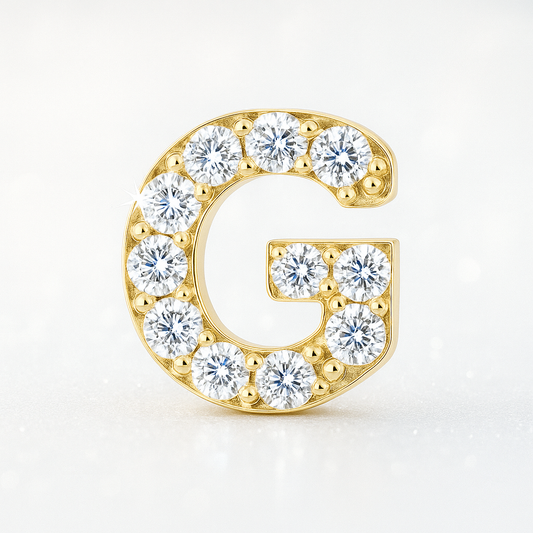 G Letter Stud Earring – Yellow Gold
