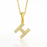 0.18ct - "H" Letter Pendant – 18k Yellow Gold
