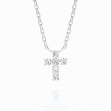 0.6ct - Large Diamond Cross Fashion Pendant – White Gold